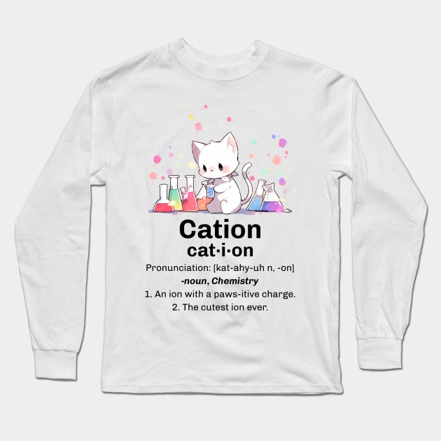 Chemistry Cat Cation Long Sleeve T-Shirt by BankaiChu